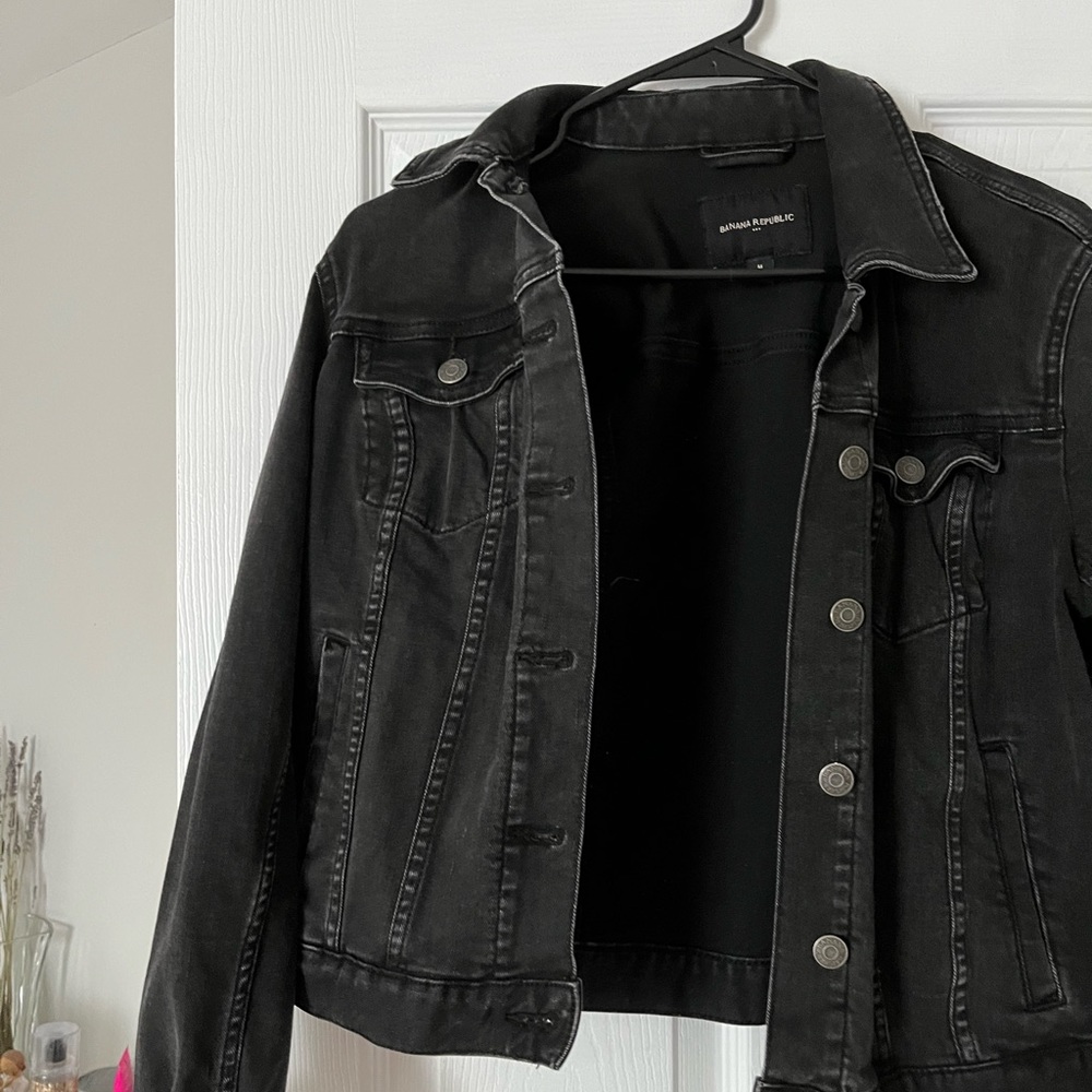 Black denim jacket